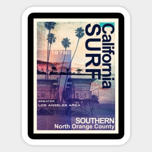 Surf way lifestyle waves california north orange county Sticker